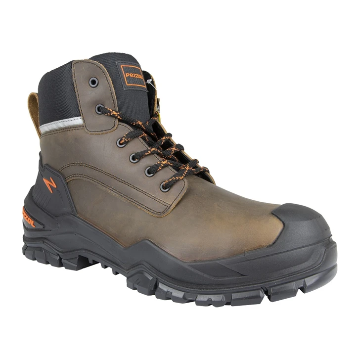 Pezzol Karnak 222BV-05 HI HRO S3 SRC Safety Boot, Brown/Black