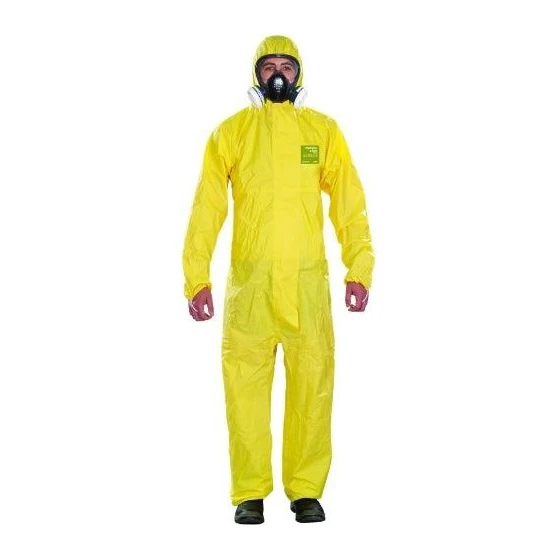 Ansell AlphaTec 2300 Plus Chemical Protection Coverall, Yellow