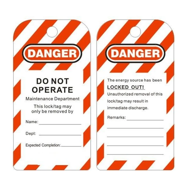 Lockout Danger Tag