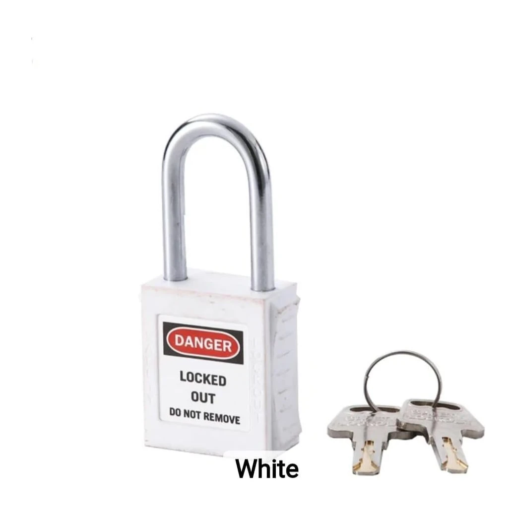 38mm Steel Shackle Safety Padlock — White