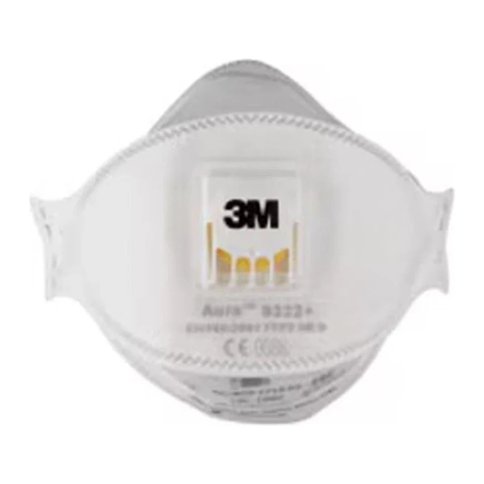 3M™ Aura™ 9322+ FFP2 Flat-Fold Respirator, Valved — Box of 10