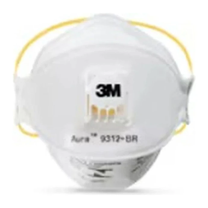 3M™ Aura™ 9312+ FFP1 Flat-Fold Respirator, Valved — Box of 10