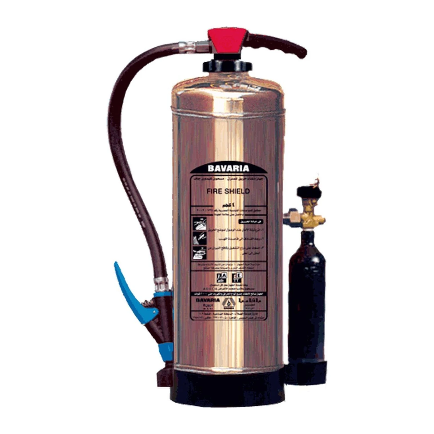 Bavaria Fire Shield 9 L Wet Chemical Kitchen Fire Extinguisher, Stainless Steel