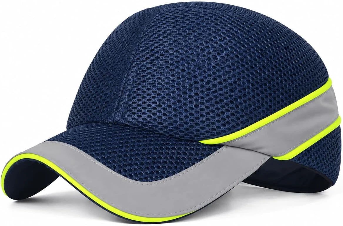 Premium Safety Bump Cap, Navy and Lemon