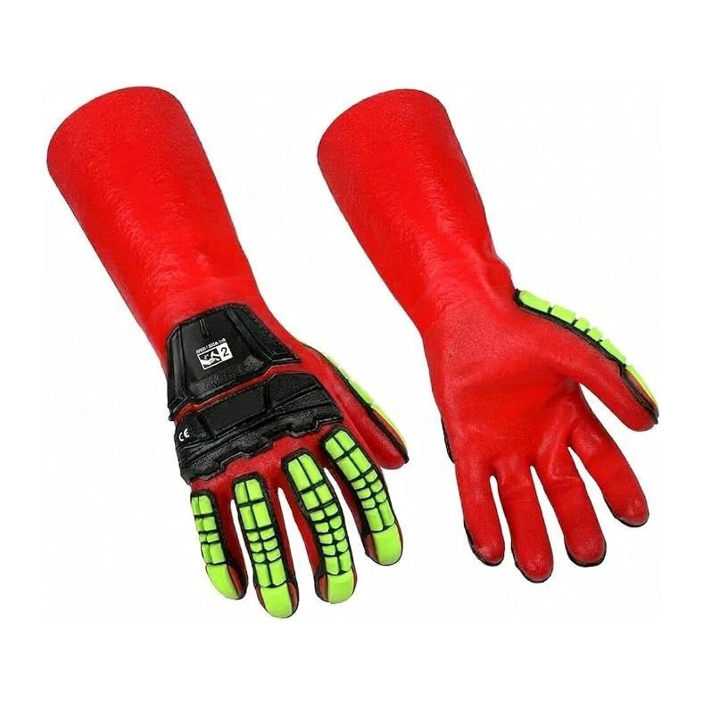 Ranger Gloves R074 Impact Safety Gloves, Red